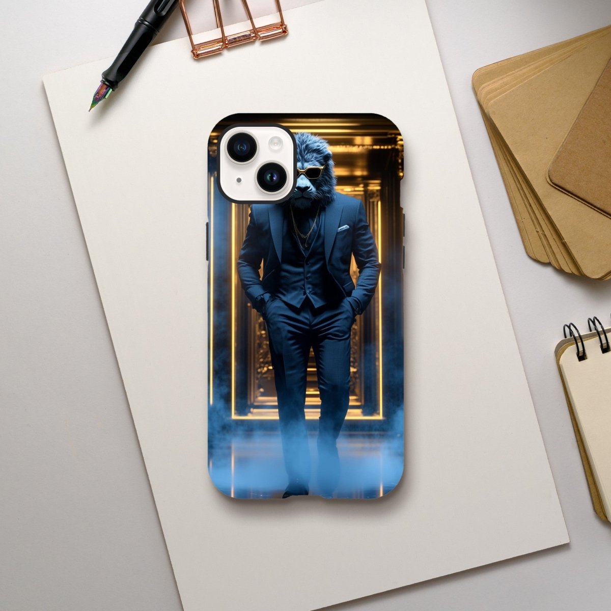 Lion in Suit iPhone Tough Case - ROMAG Store