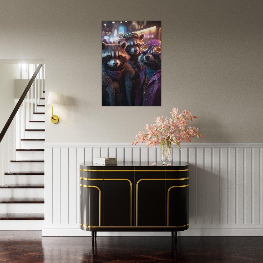Urban Raccoon Crew Canvas Art - ROMAG Store