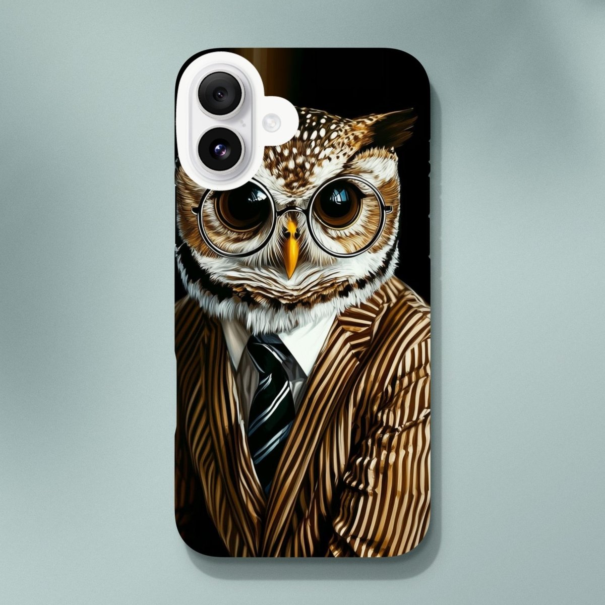 Sophisticated Owl in Pinstripes iPhone Tough Case - ROMAG Store