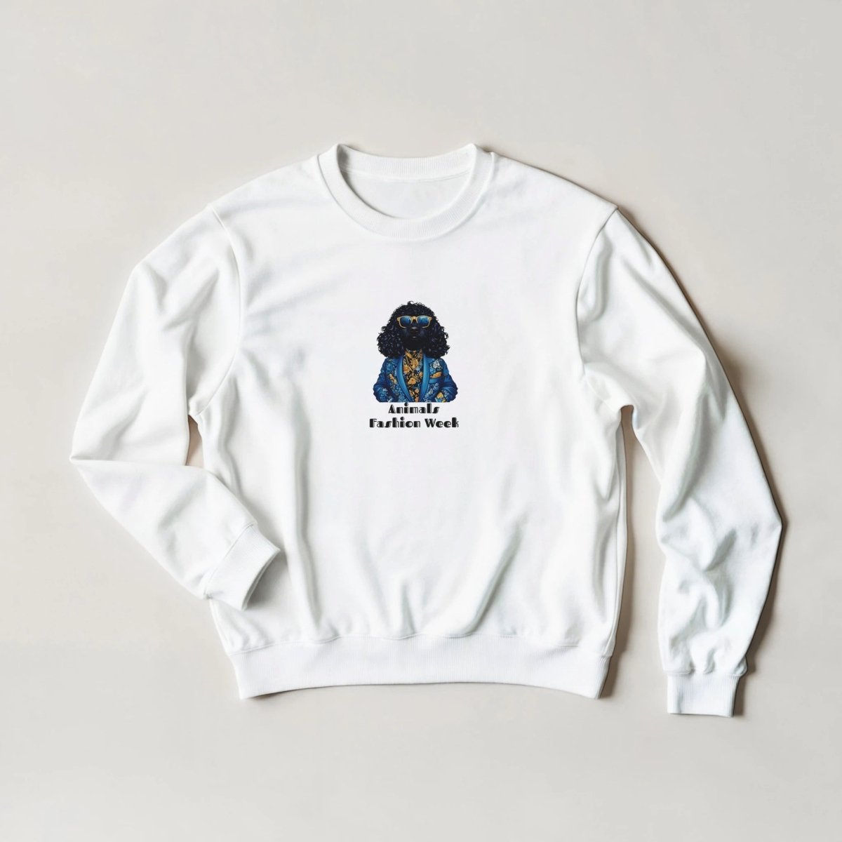 Poodle Fashion Week Sweatshirt – Regal Canine Streetwear Graphic - ROMAG Store