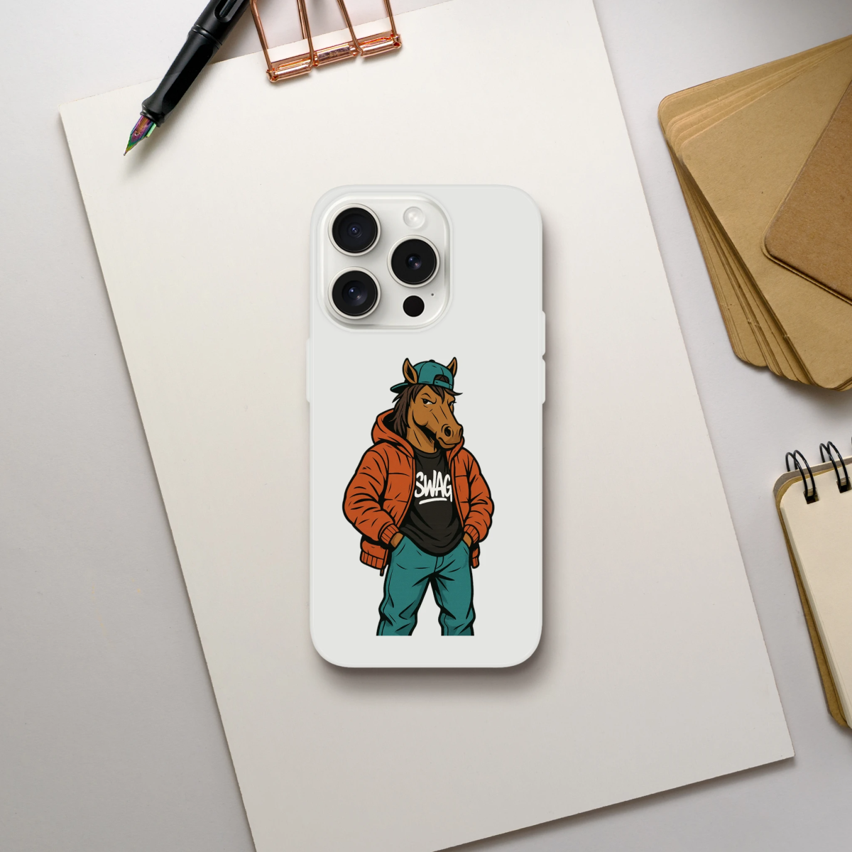 Cool Horse with Swag iPhone Flexi Case - ROMAG Store
