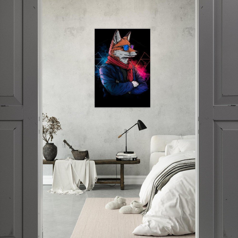Chic Fox in Shades Canvas Art - ROMAG Store