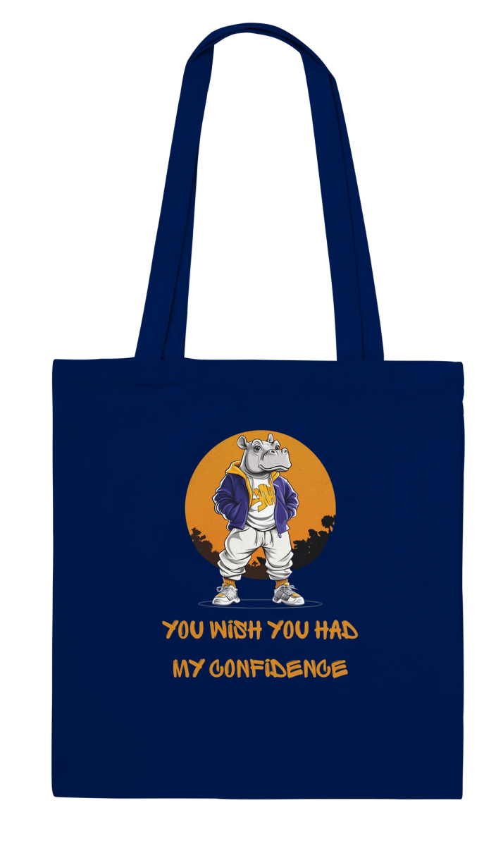Confident Hippo Street Style Tote Bag - ROMAG Store