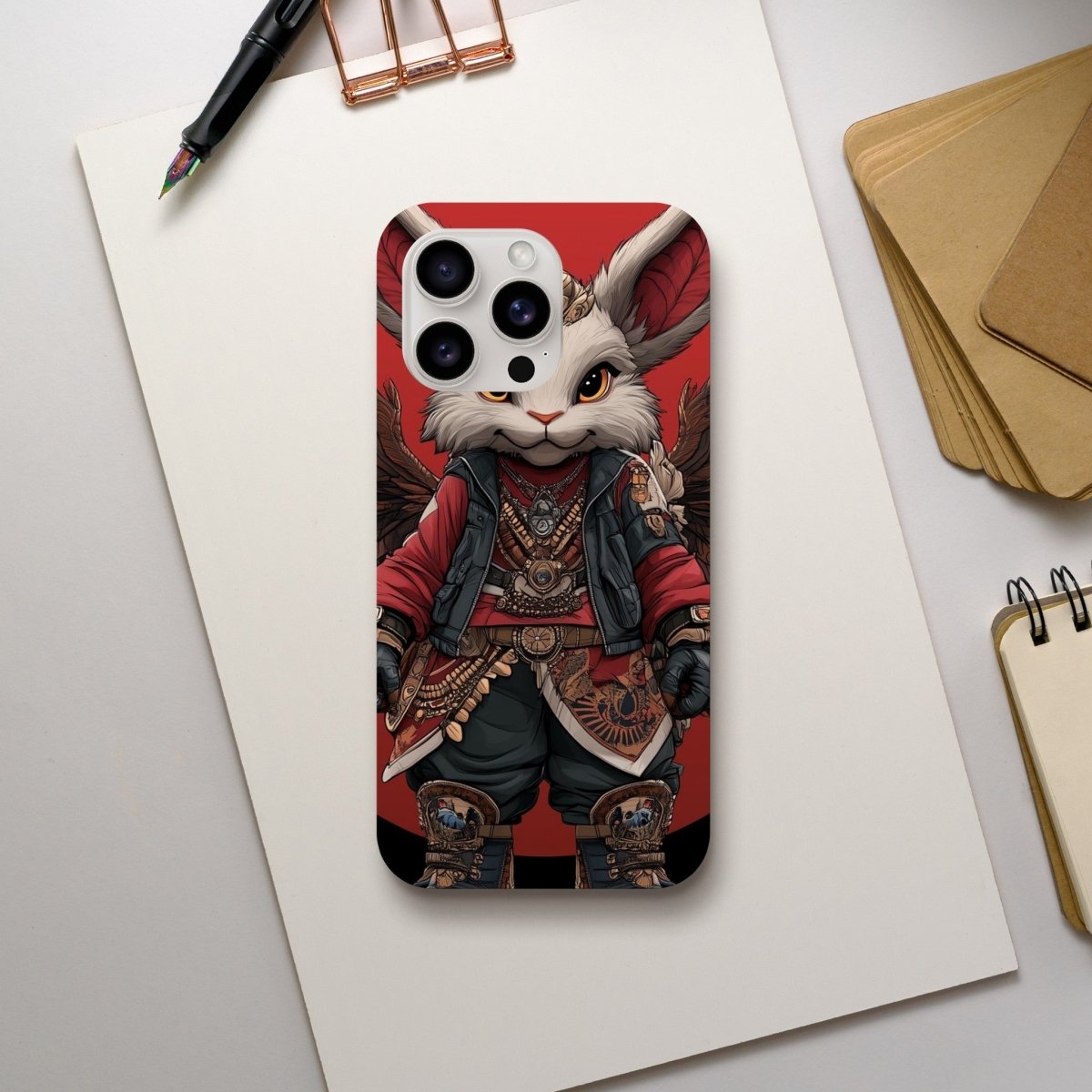 Winged Steampunk Rabbit iPhone Tough Case - ROMAG Store