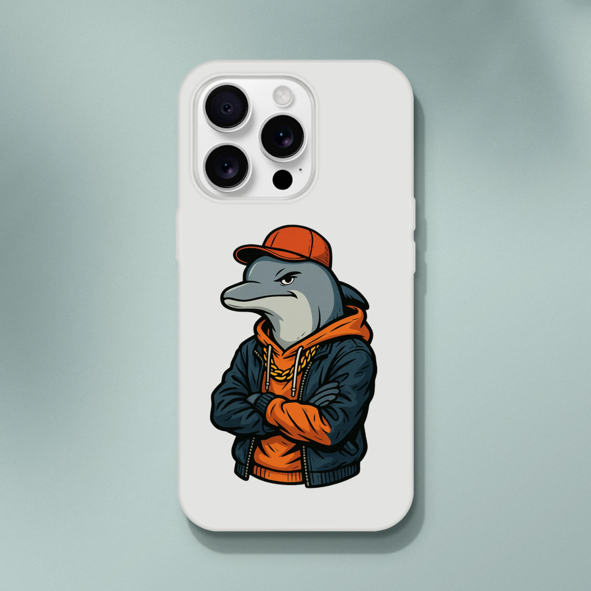 Cool Dolphin Streetwear iPhone Flexi Case - ROMAG Store