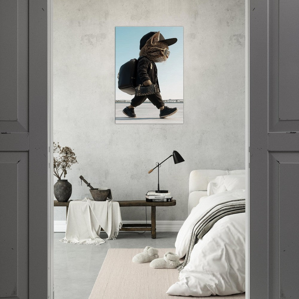 Urban Chic Cat Canvas Wall Art - ROMAG Store