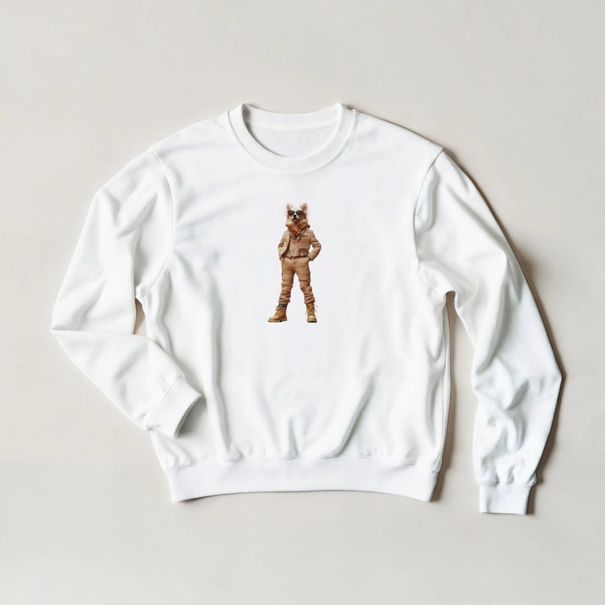 Chihuahua Chic Sweatshirt – Plaid Streetwear Graphic in 6 Colors - ROMAG Store