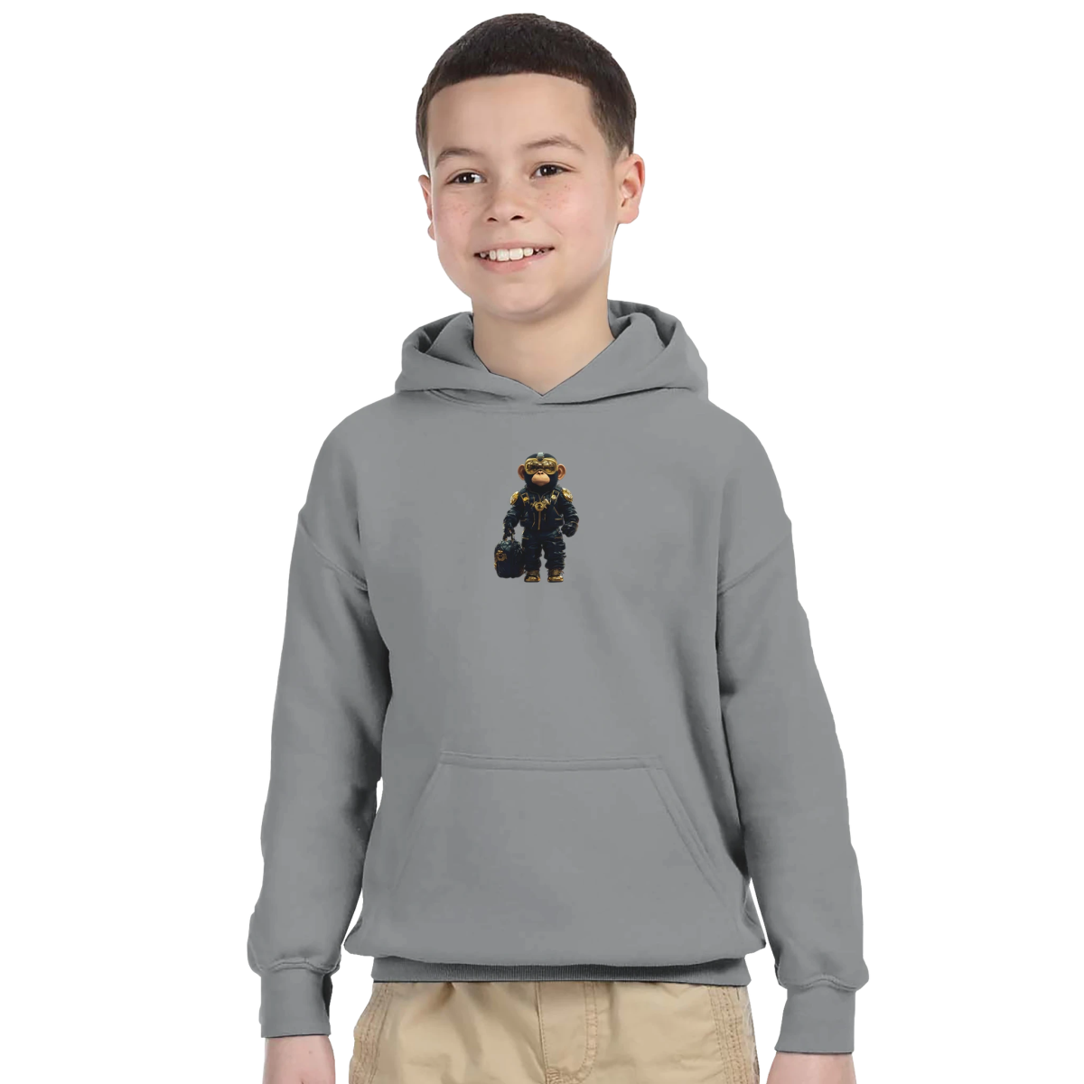 Golden Glamour Chimp Kids Hoodie - ROMAG Store