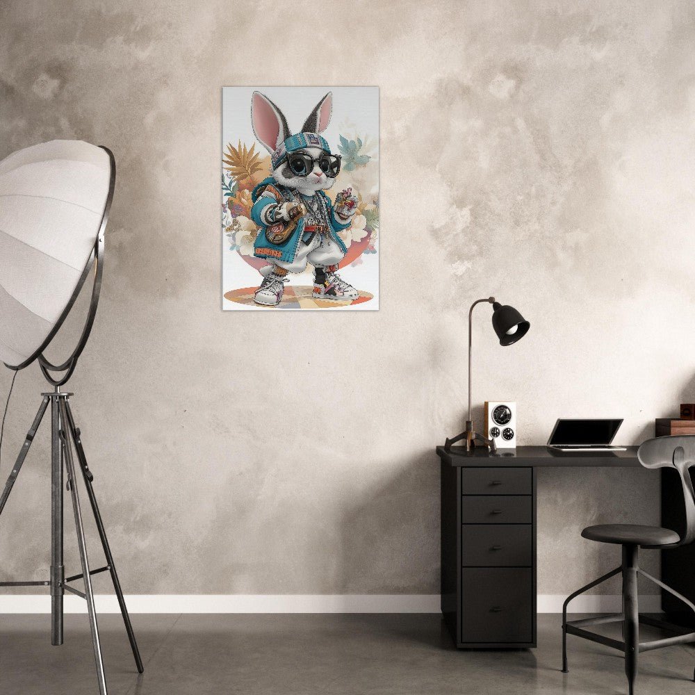 Urban Chic Bunny Canvas Art - ROMAG Store