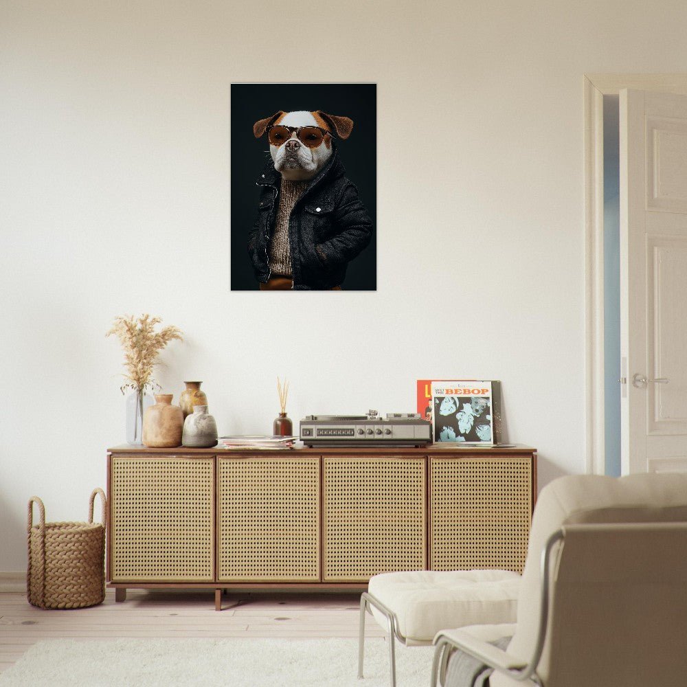Urban Chic Dog Canvas Art - ROMAG Store