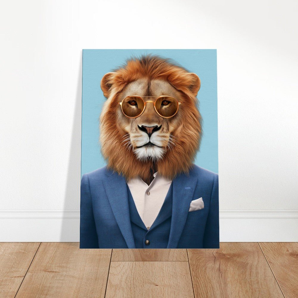 Suave Lion in Suit Canvas - ROMAG Store