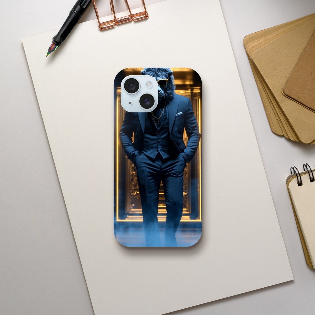 Lion in Suit iPhone Tough Case - ROMAG Store