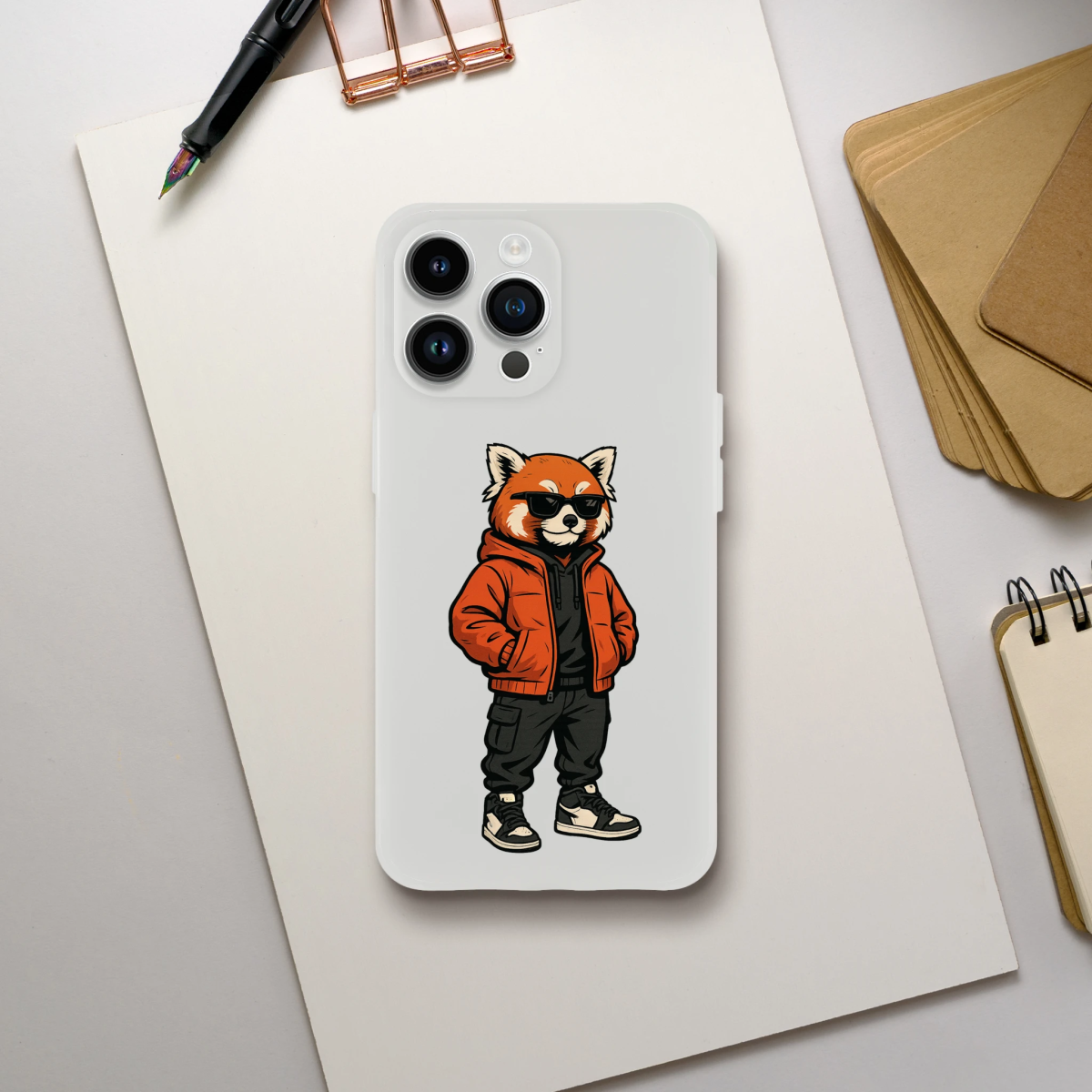 Red Panda Street Style iPhone Flexi Case - ROMAG Store