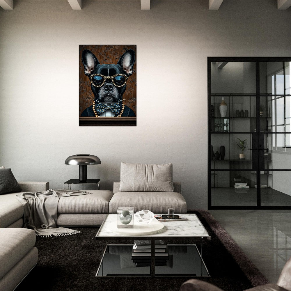 Dapper French Bulldog Canvas Wall Art - ROMAG Store