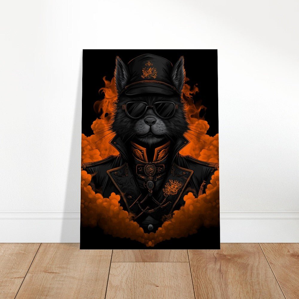 Black Cat Commander Canvas Art - ROMAG Store