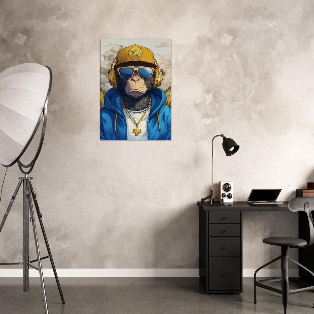 Chimp Cool Canvas Art - ROMAG Store