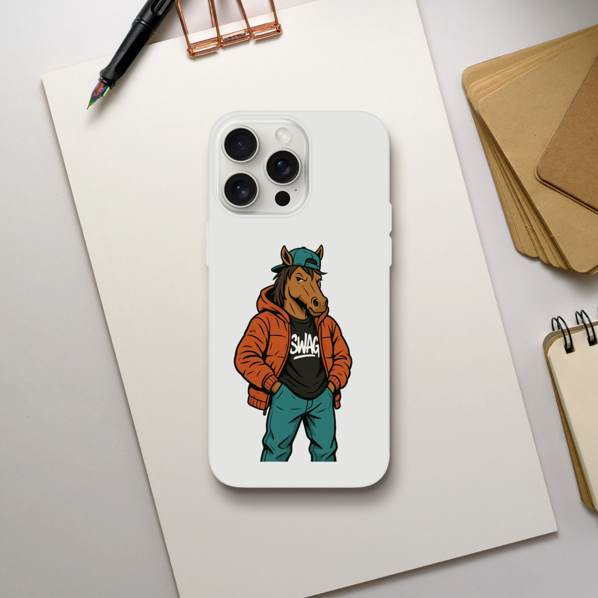 Cool Horse with Swag iPhone Flexi Case - ROMAG Store