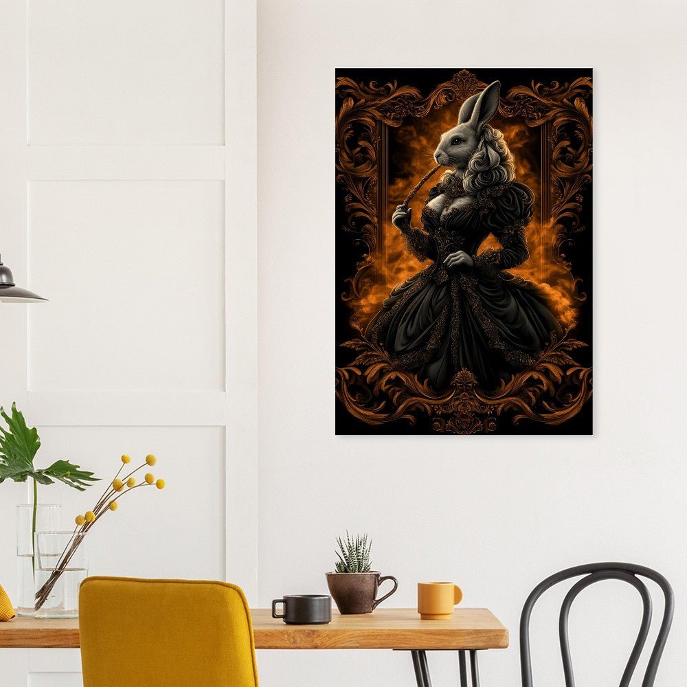 Elegant Rabbit in Ball Gown Canvas - ROMAG Store