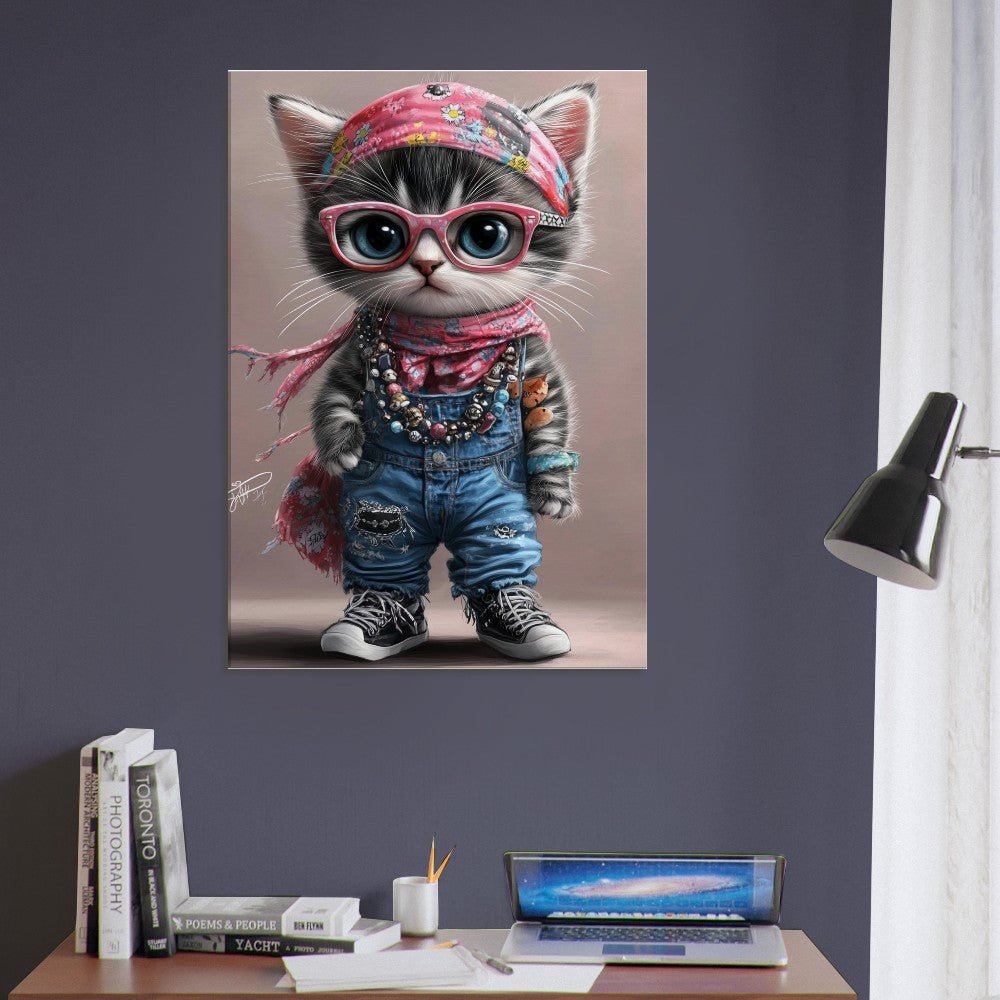 Bohemian Cat Canvas Art - ROMAG Store