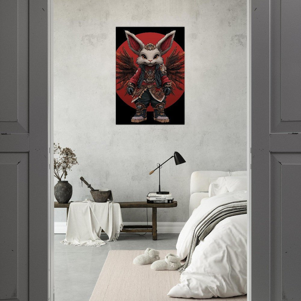 Urban Bunny Warrior Canvas Art - ROMAG Store
