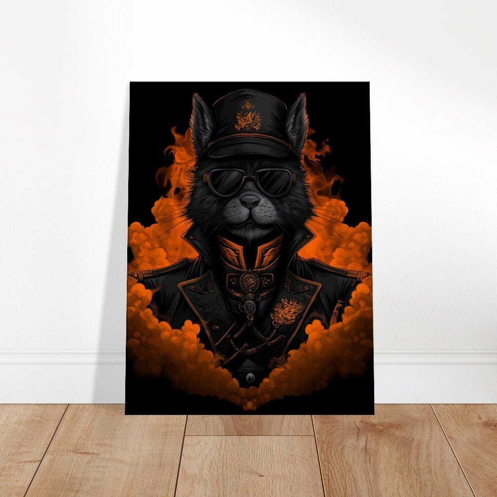 Black Cat Commander Canvas Art - ROMAG Store