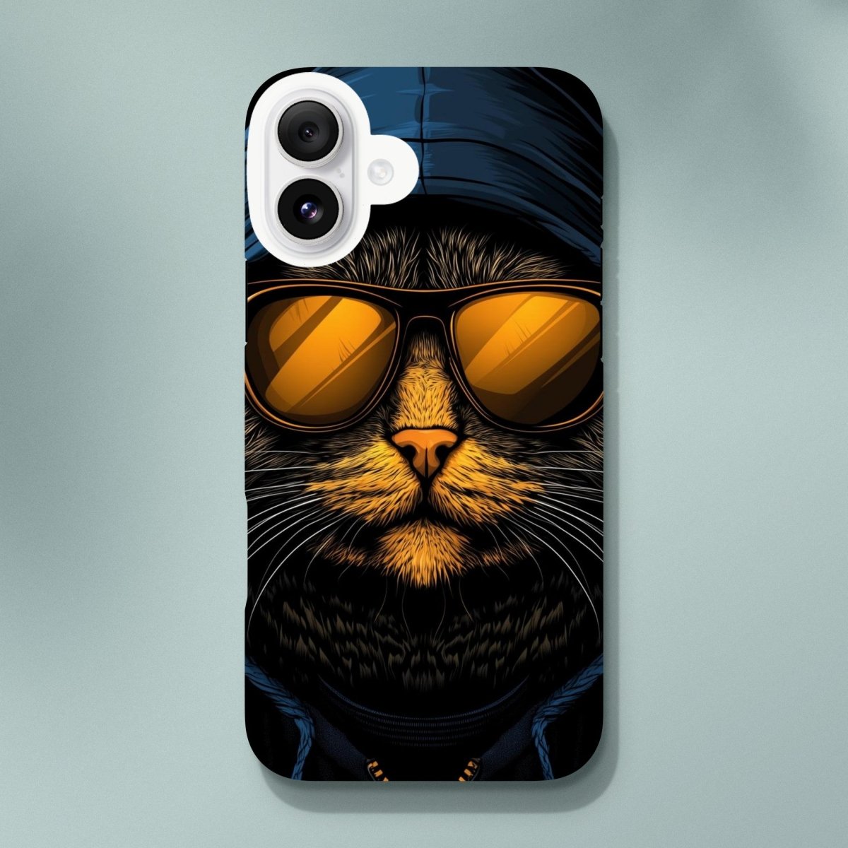 Cool Cat in Hoodie iPhone Tough Case - ROMAG Store
