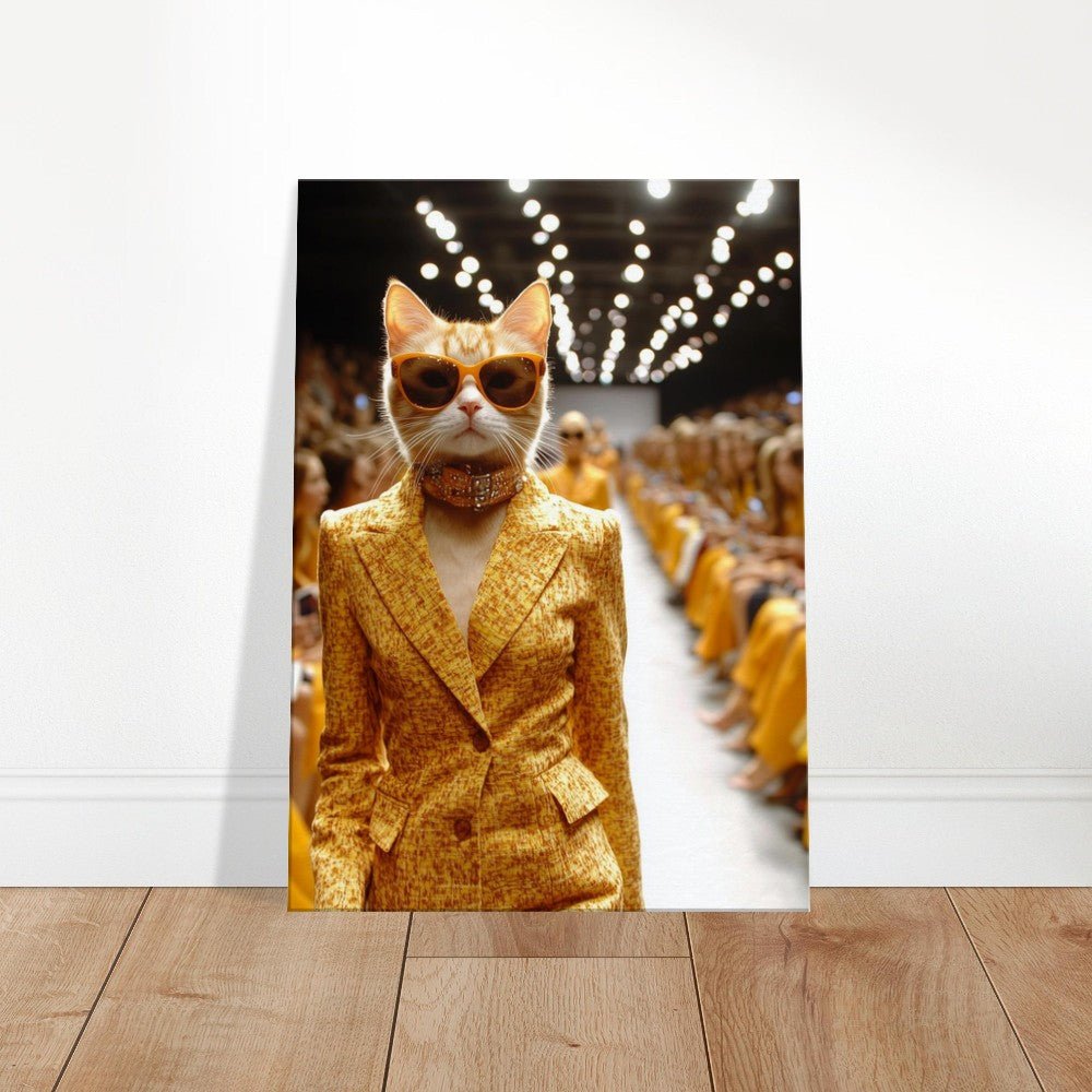 Luxury Cat Fashionista Canvas Wall Art - ROMAG Store