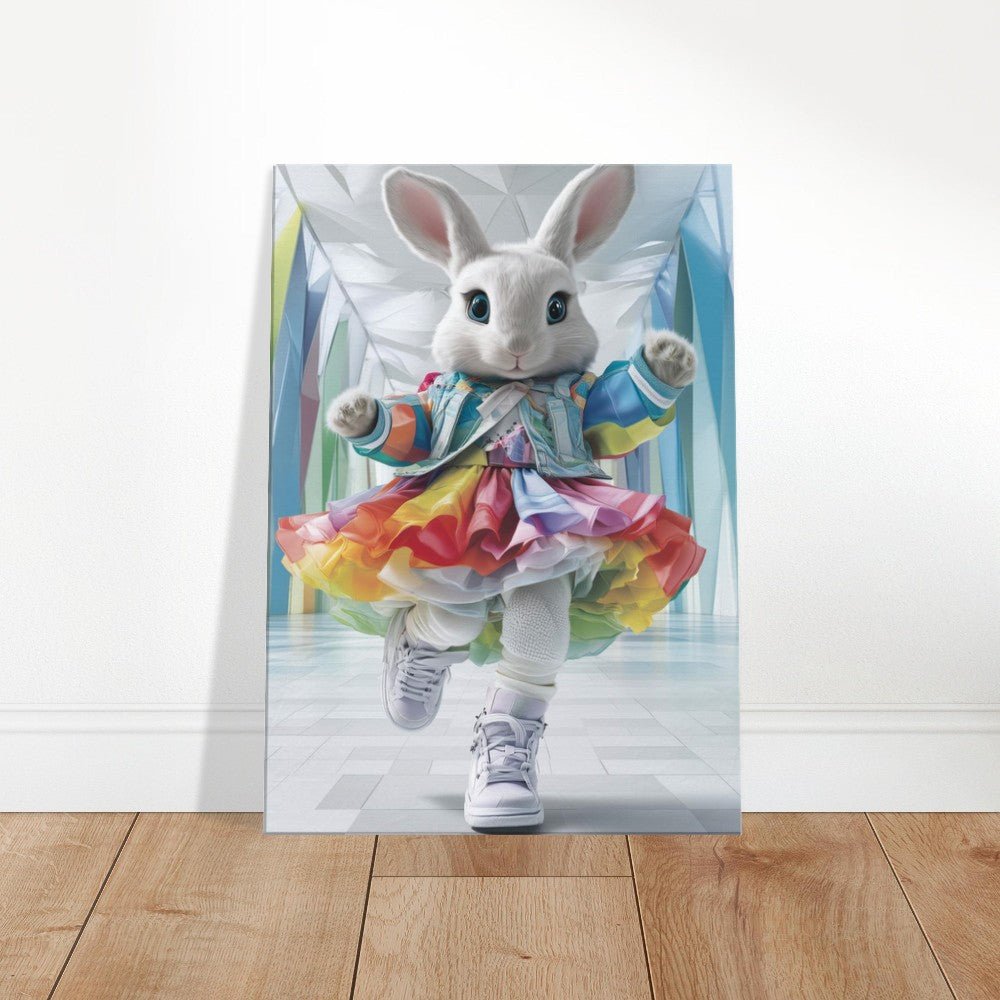 Rainbow Bunny Canvas Art - ROMAG Store