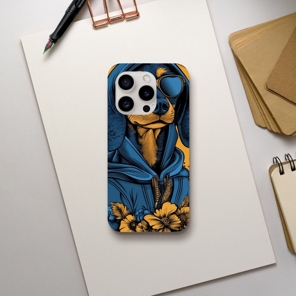 Cool Dachshund in Hoodie iPhone Tough Case - ROMAG Store