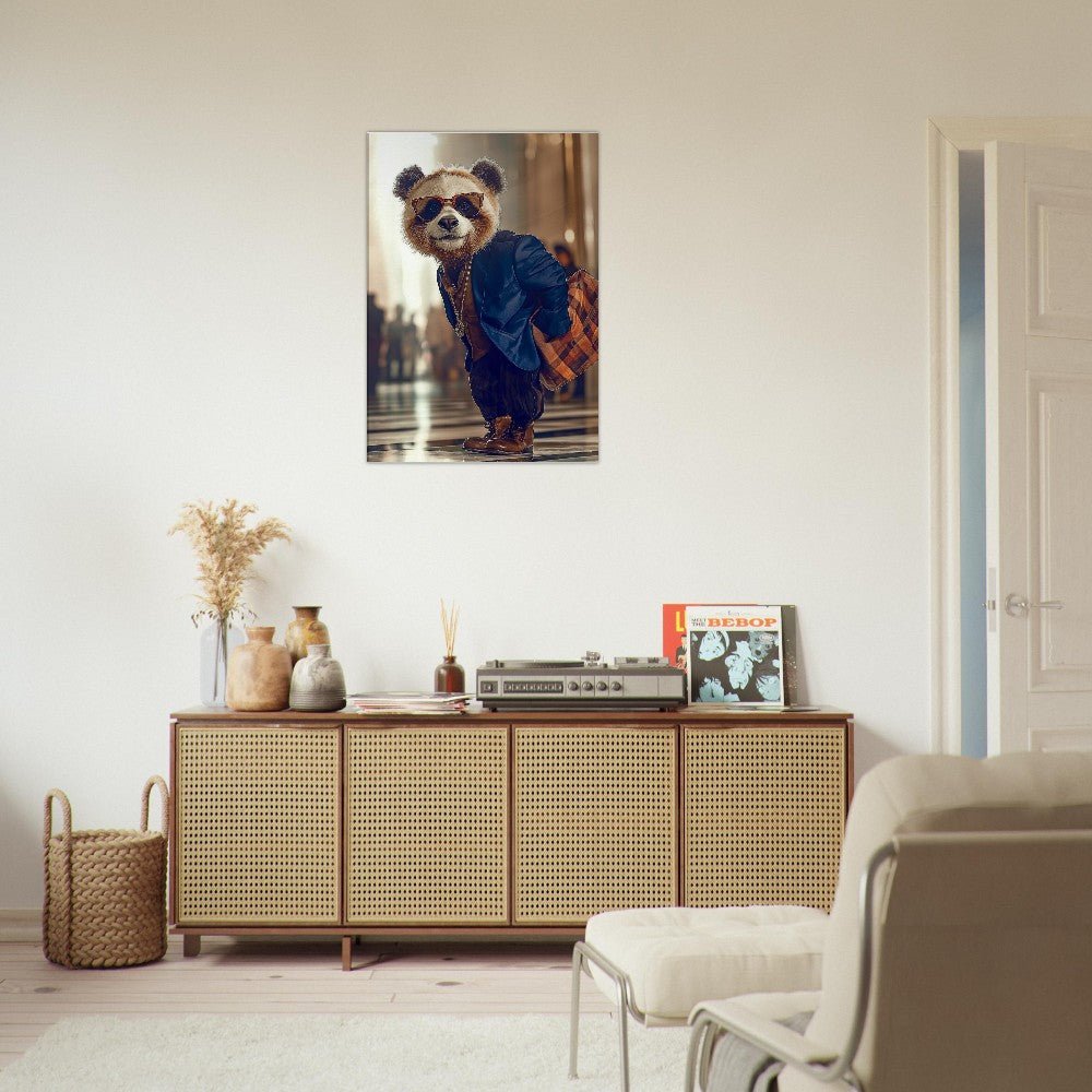 Red Panda in Suit Canvas Art - ROMAG Store