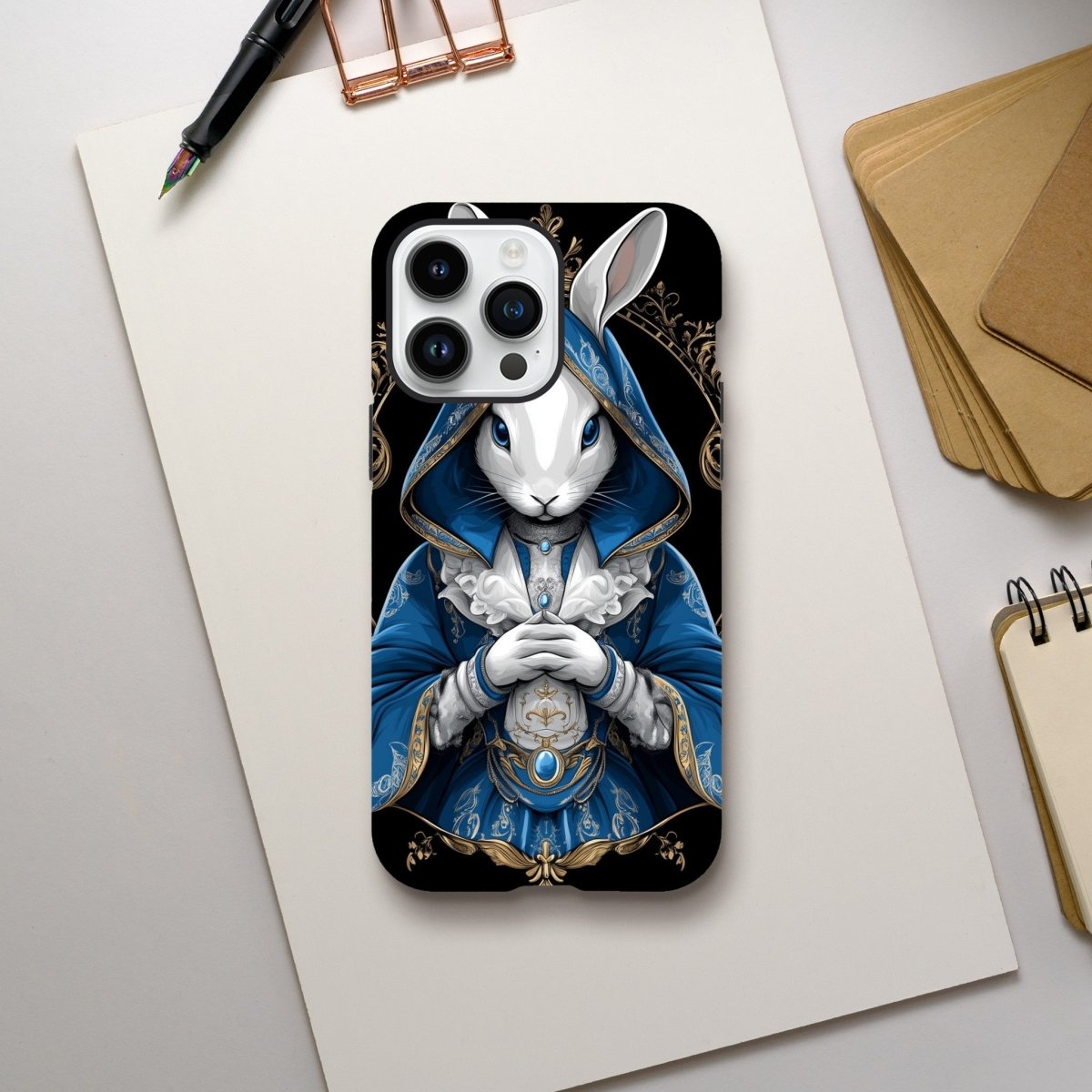 Regal Rabbit Royal Blue iPhone Tough Case - ROMAG Store