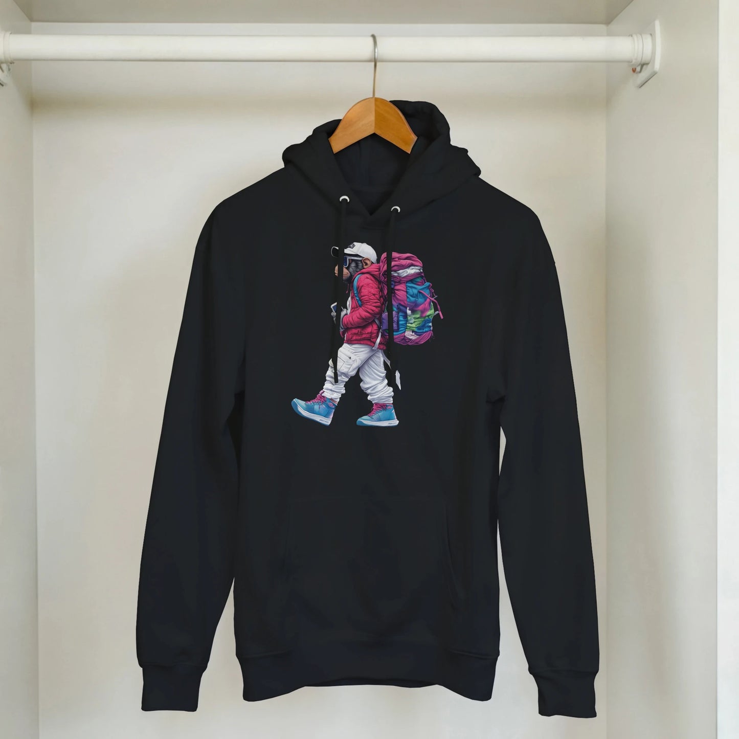 Vibrant Globetrotter Monkey Hoodie - ROMAG Store