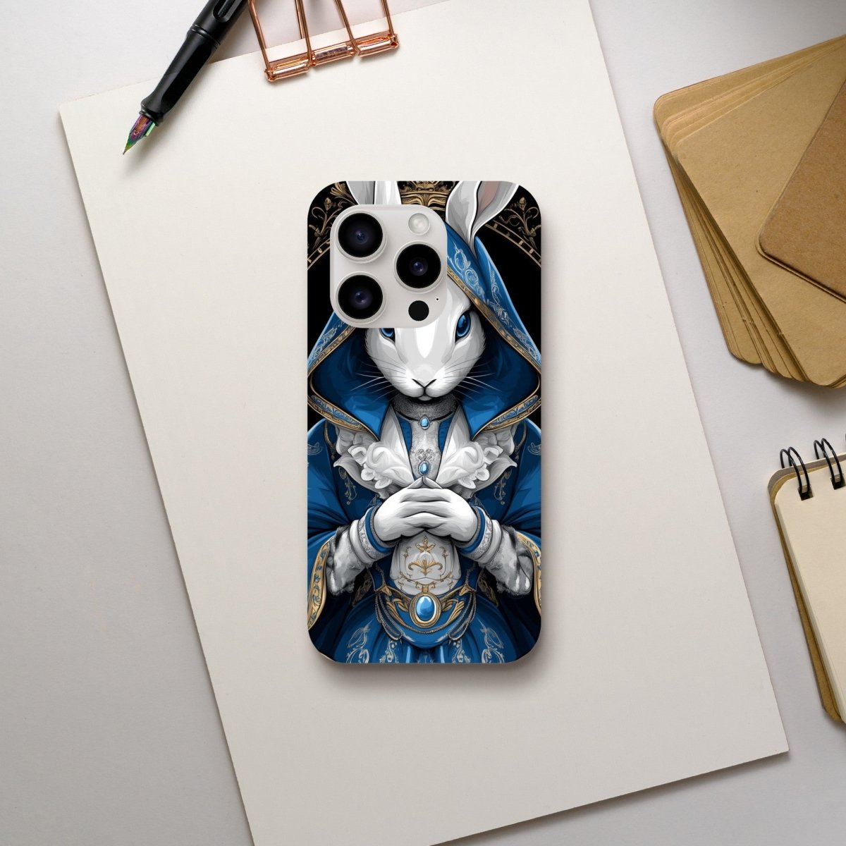 Regal Rabbit Royal Blue iPhone Tough Case - ROMAG Store