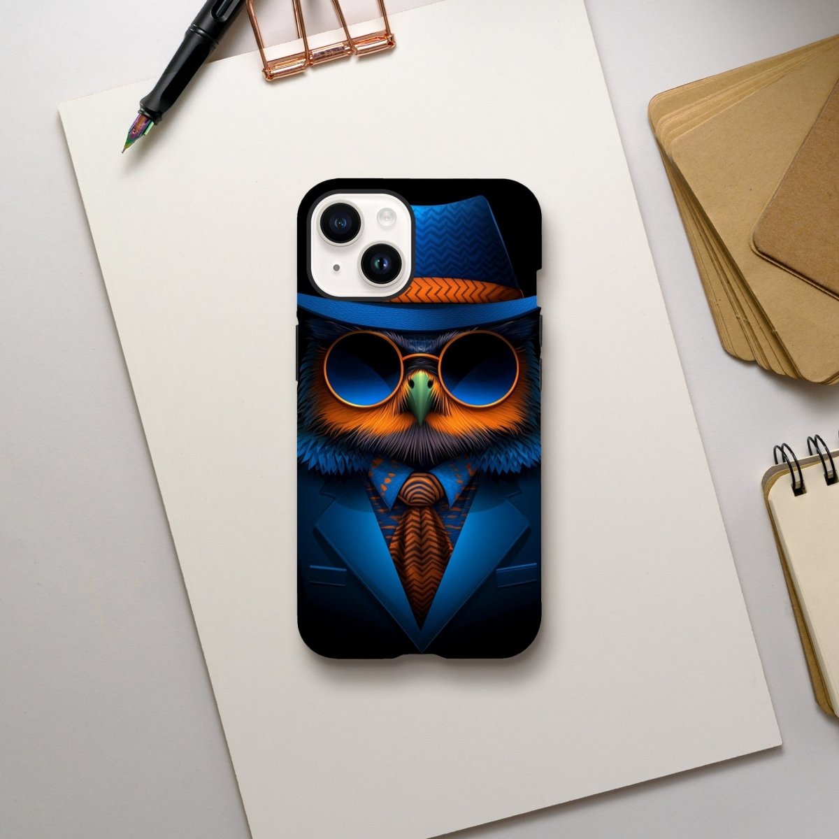 Sophisticated Owl in Fedora iPhone Tough Case - ROMAG Store