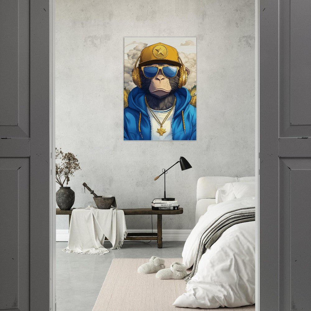 Chimp Cool Canvas Art - ROMAG Store