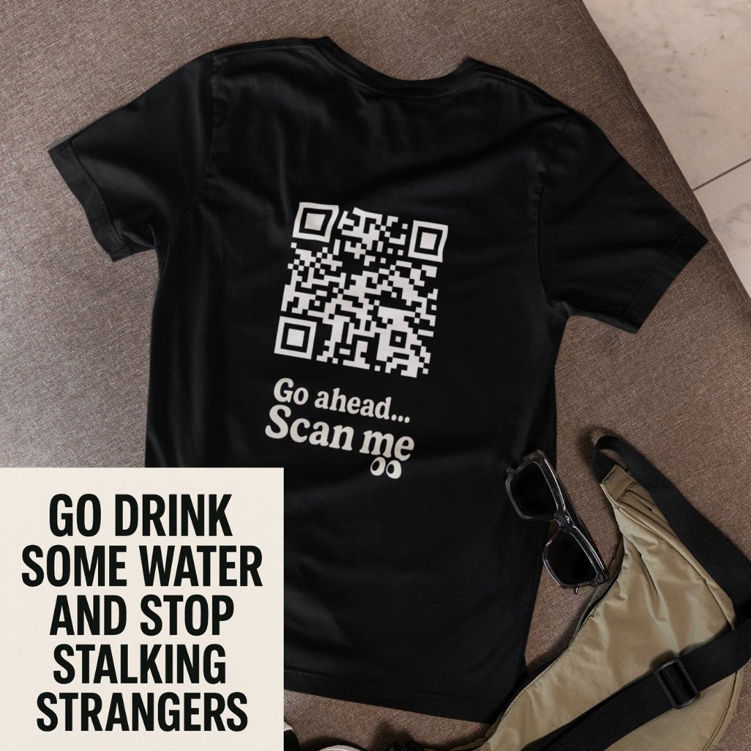Stop Stalking QR T-shirt - ROMAG Store