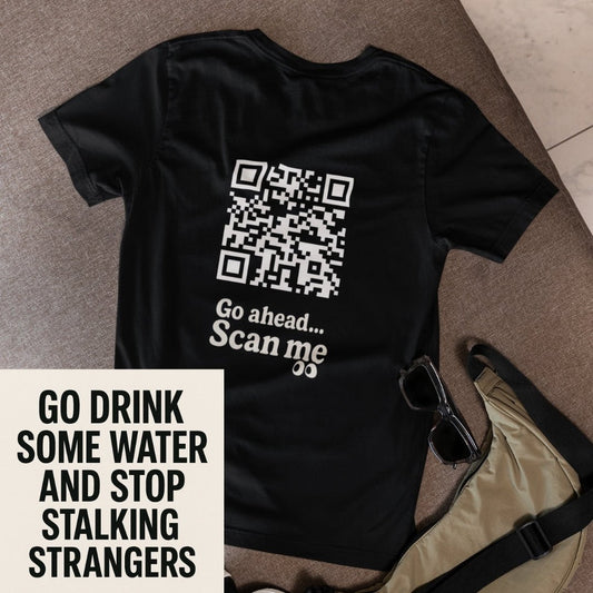 Stop Stalking QR T-shirt - ROMAG Store