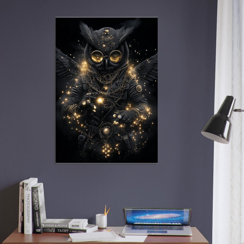 Steampunk Owl Canvas Art - ROMAG Store