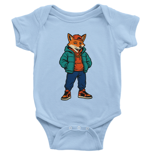 Cool Fox Hip - Hop Baby Short Sleeve Bodysuit - ROMAG Store