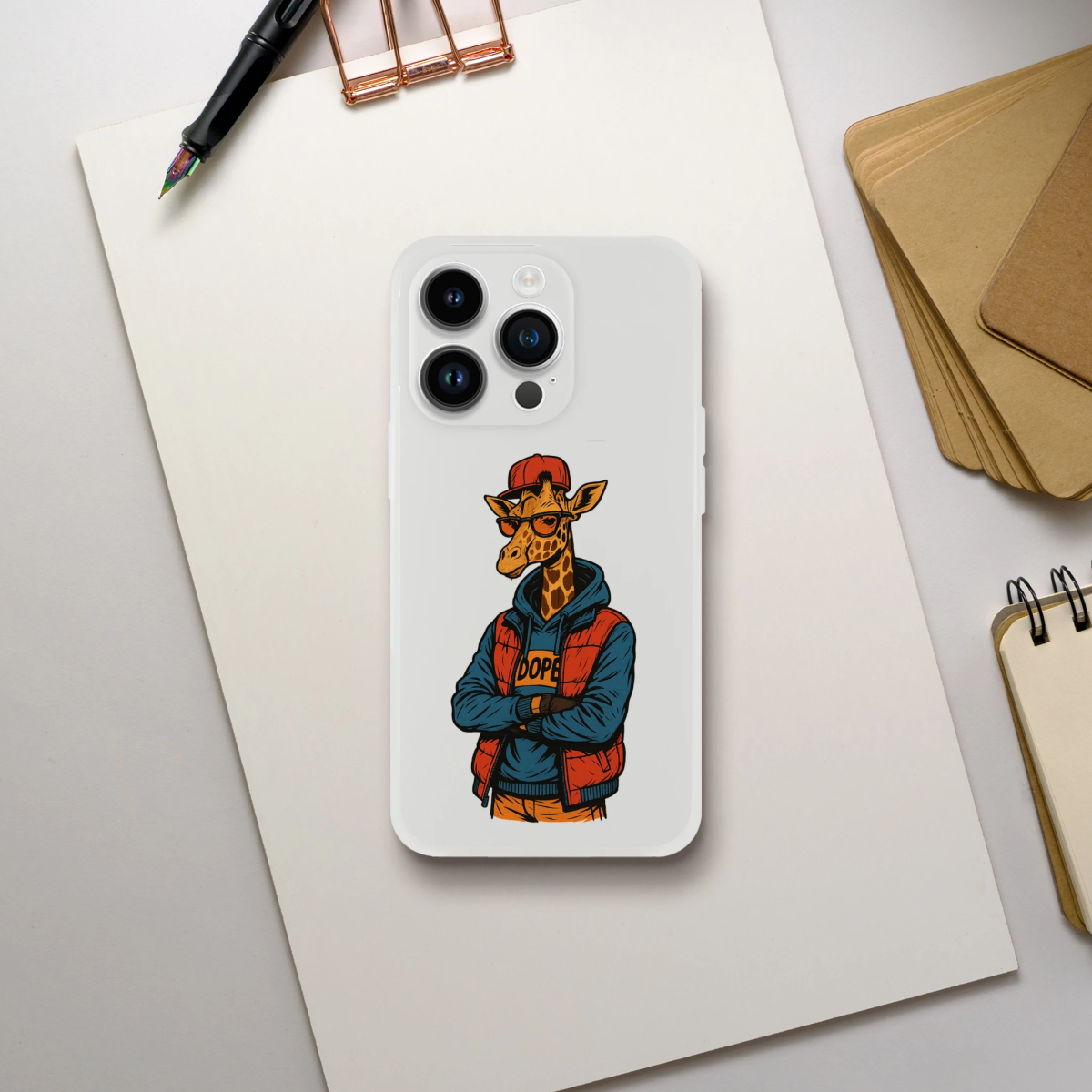 Dope Giraffe Street Style iPhone Flexi Case - ROMAG Store