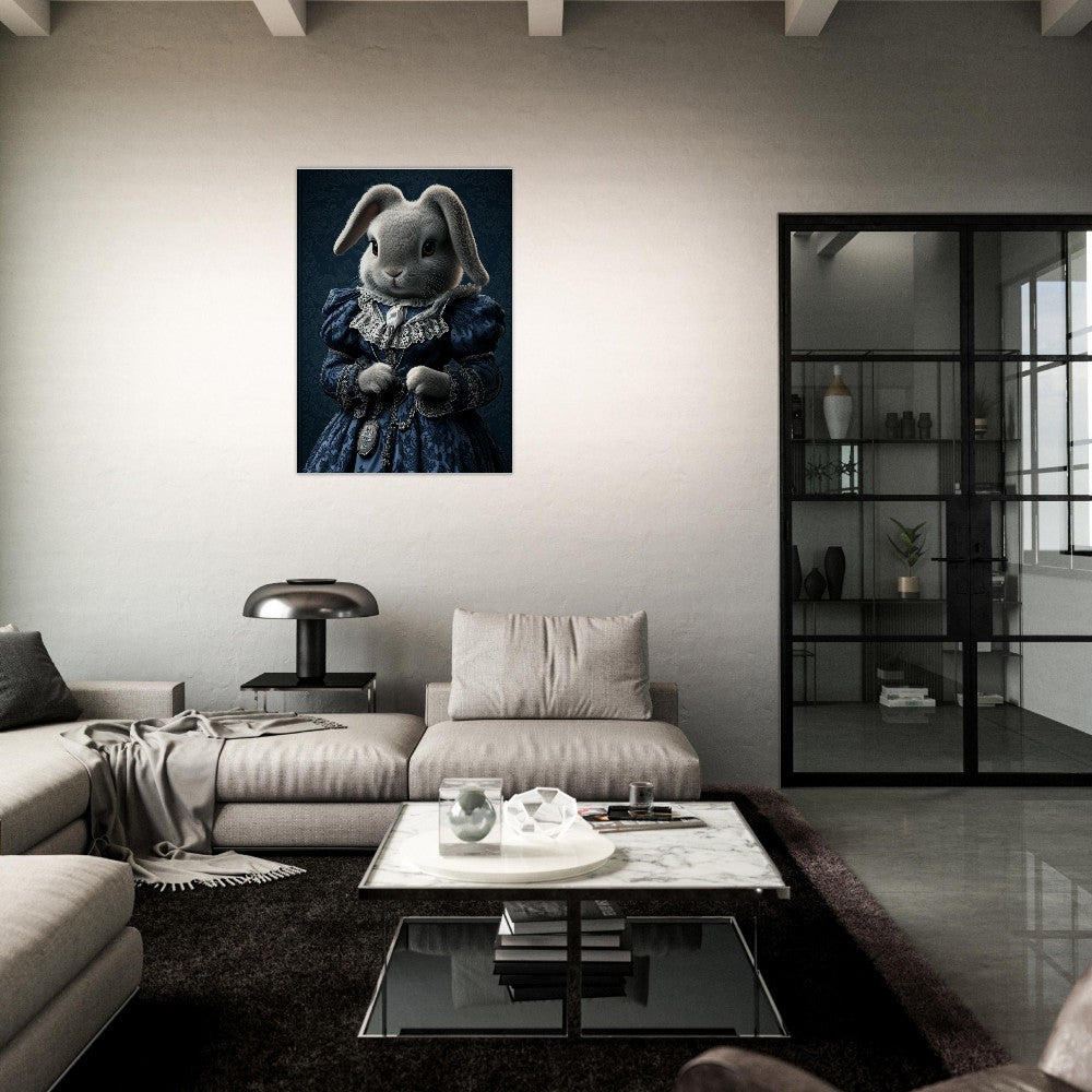 Victorian Regal Rabbit Canvas Art - ROMAG Store