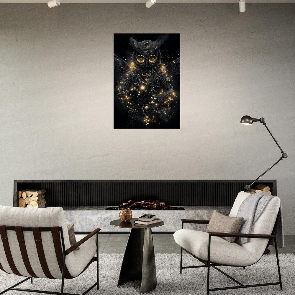 Steampunk Owl Canvas Art - ROMAG Store