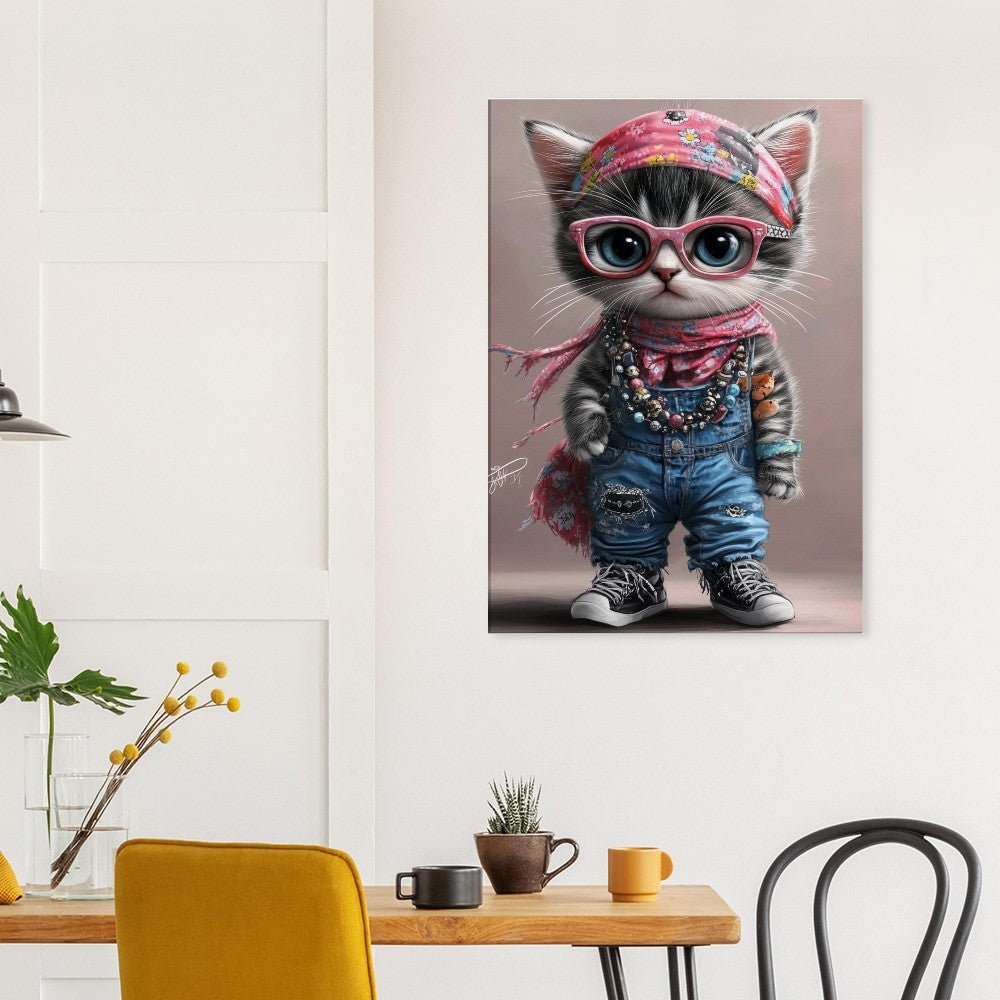 Bohemian Cat Canvas Art - ROMAG Store