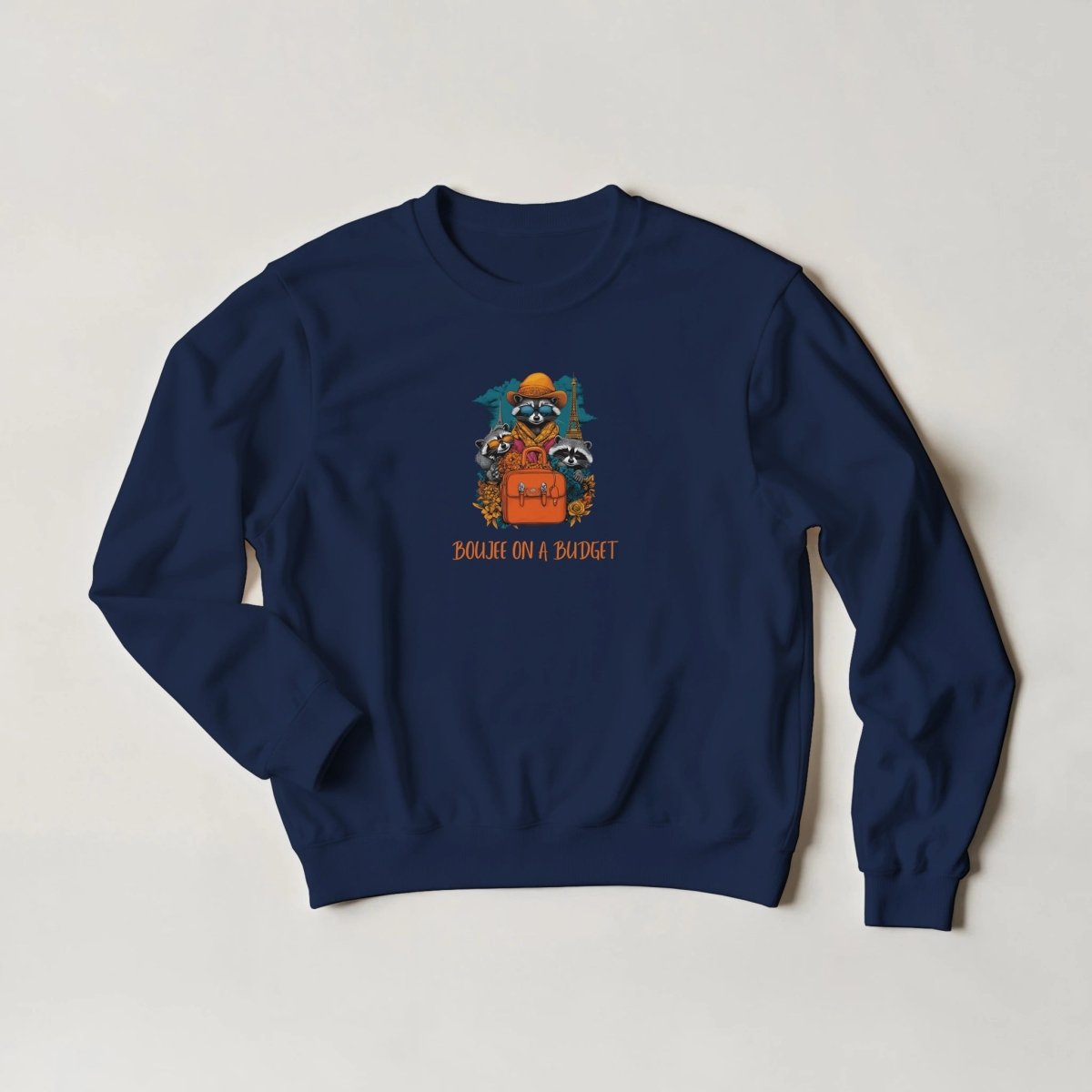 Boujee on a Budget Raccoon Sweatshirt - ROMAG Store