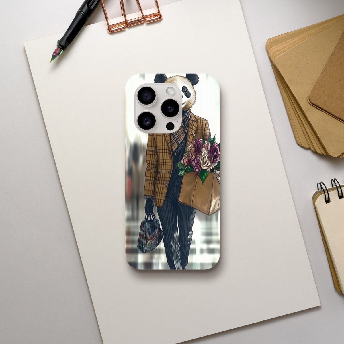 Panda Dapper Lady iPhone Tough Case - ROMAG Store
