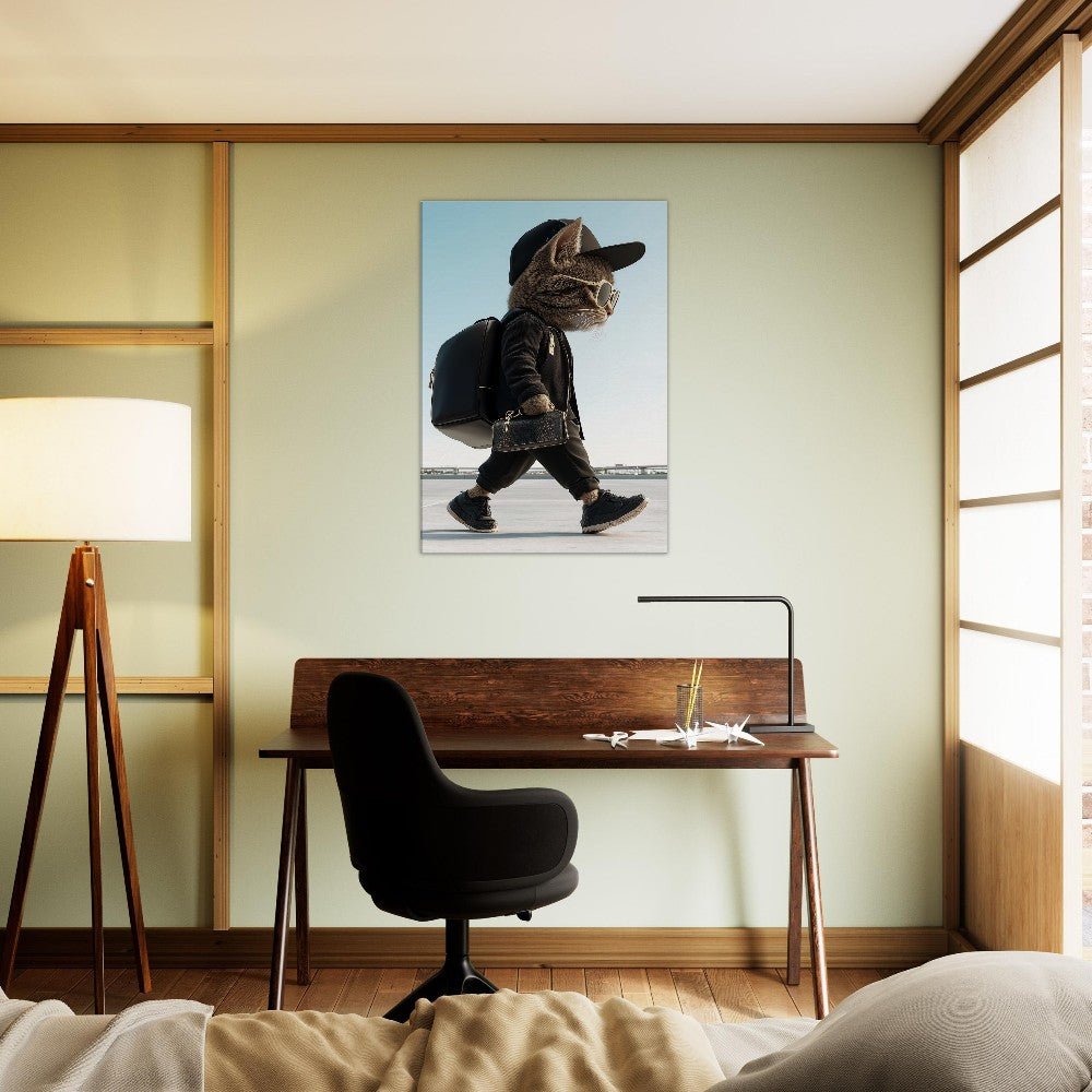 Urban Chic Cat Canvas Wall Art - ROMAG Store