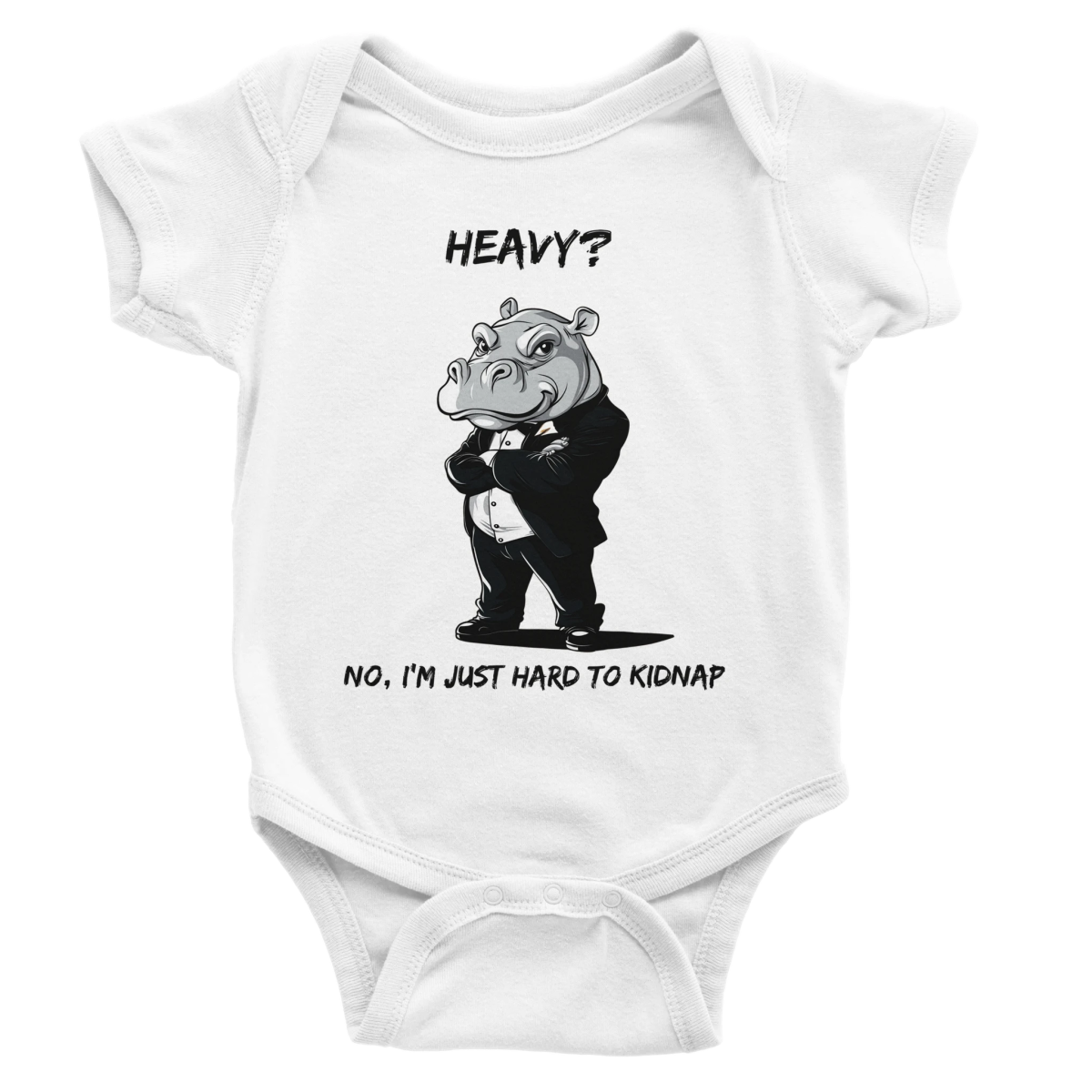 Dapper Hippo Gent Baby Short Sleeve Bodysuit - ROMAG Store