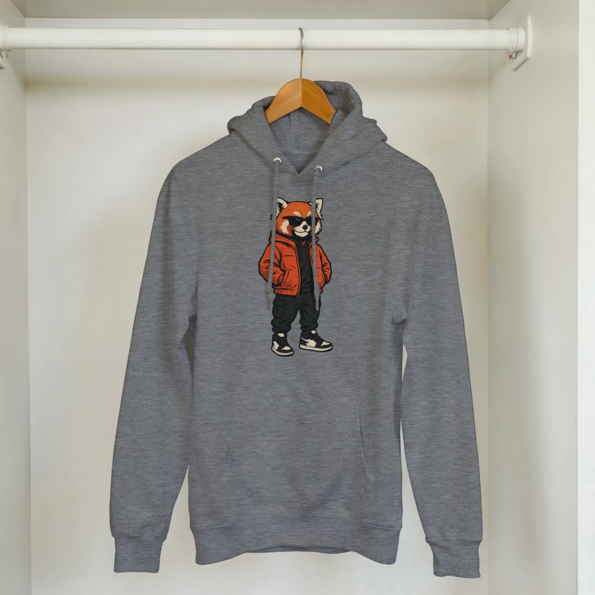 Cool Red Panda Streetwear Hoodie - ROMAG Store