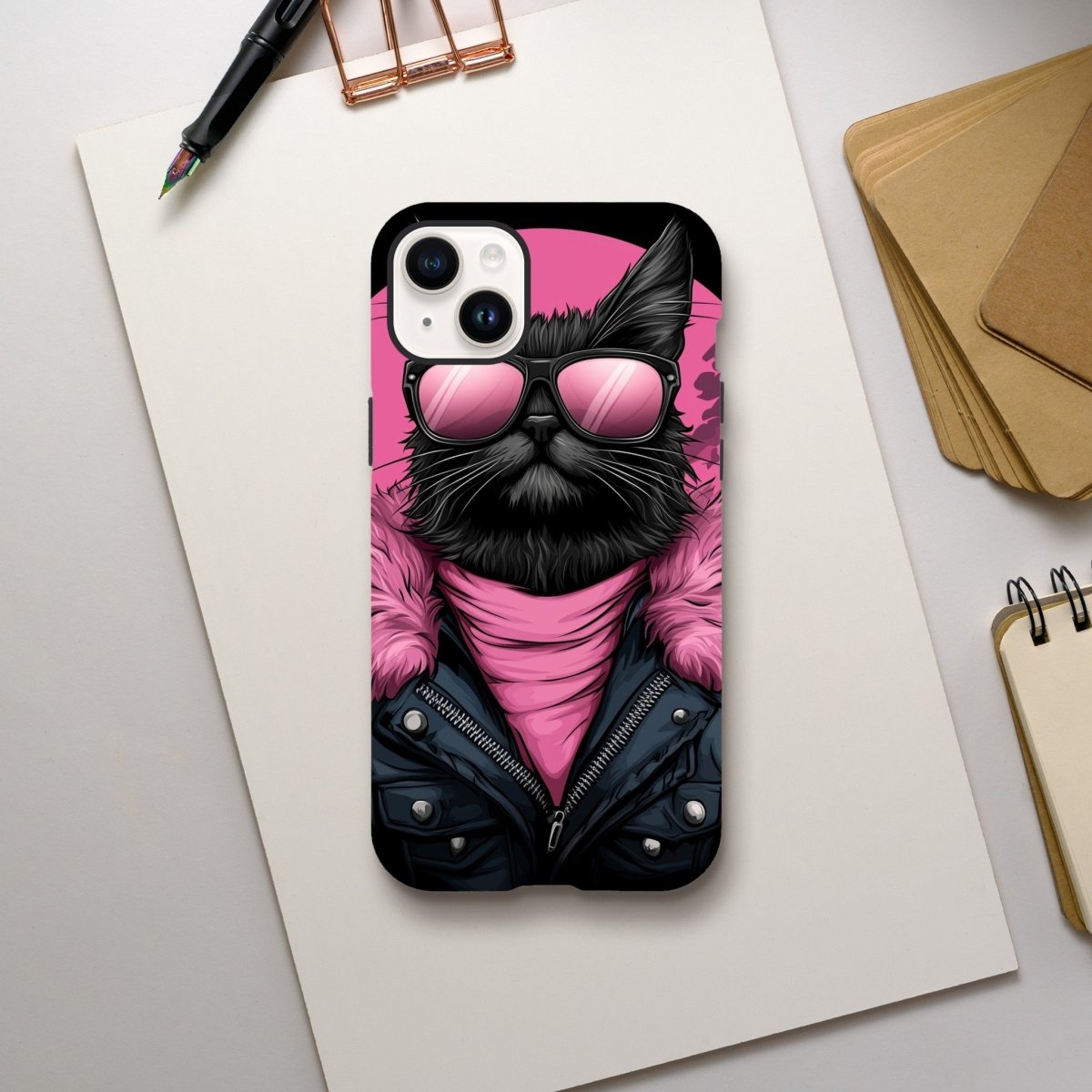 Punk Rock Kitty iPhone Tough Case - ROMAG Store