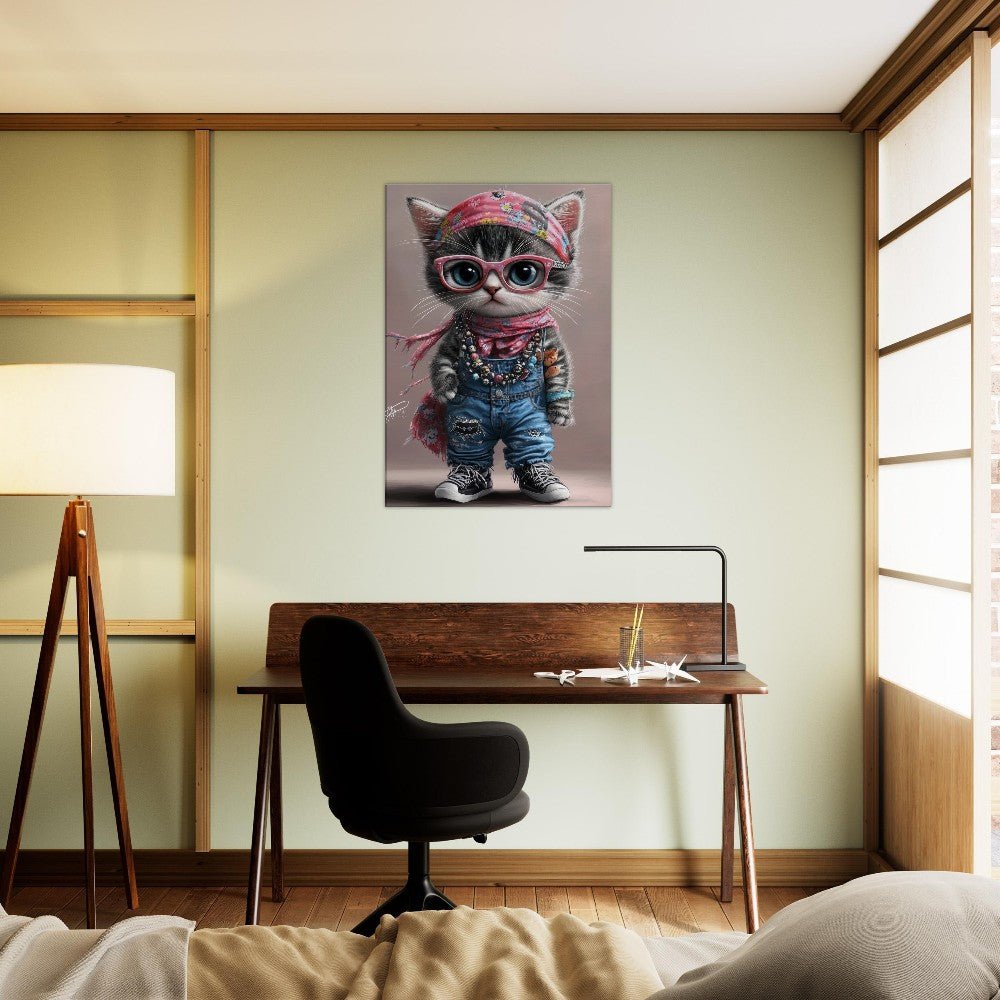 Bohemian Cat Canvas Art - ROMAG Store
